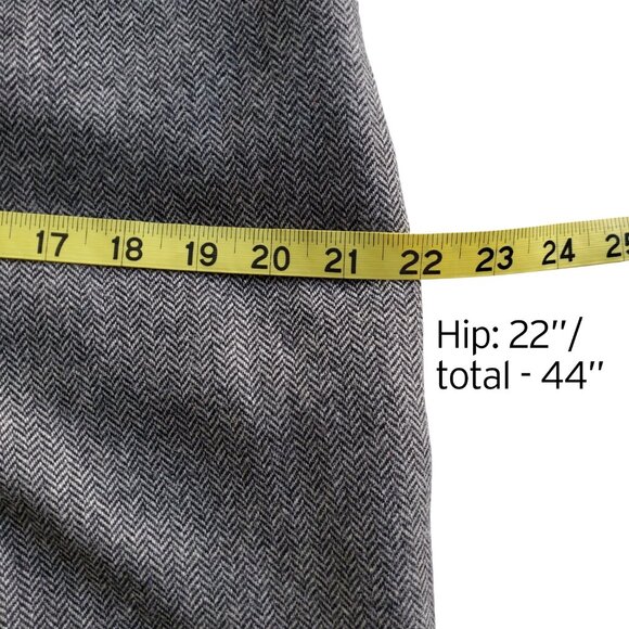 Eddie Bauer Harris Tweed Wool Blend Trousers Side Zipper Wide Leg Size 12 - Picture 12 of 15